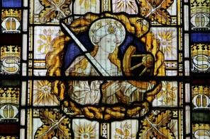 알렉산드리아의 성녀 가타리나_photo by Fr James Bradley_in the Cathedral and Abbey Church of St Alban in St Albans_England.jpg